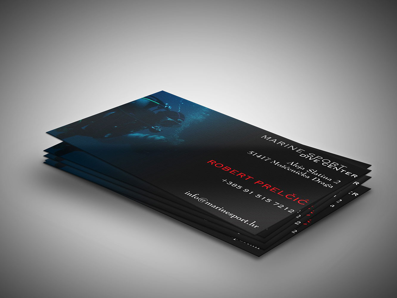 front side and back side of the business cards