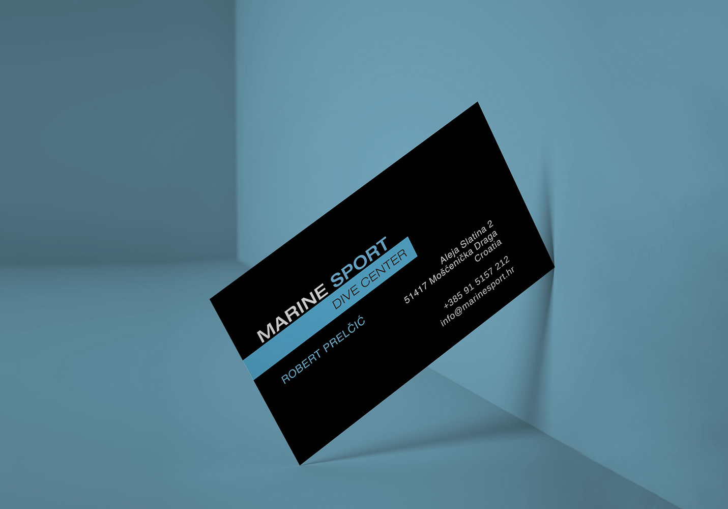 front side of the business card