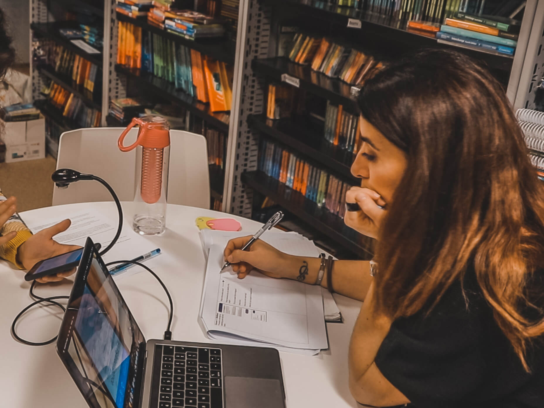 Usability testing session with participant reviewing IELTS Intelligence prototype